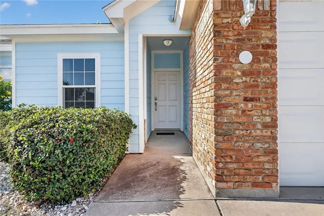 front view of a brick house