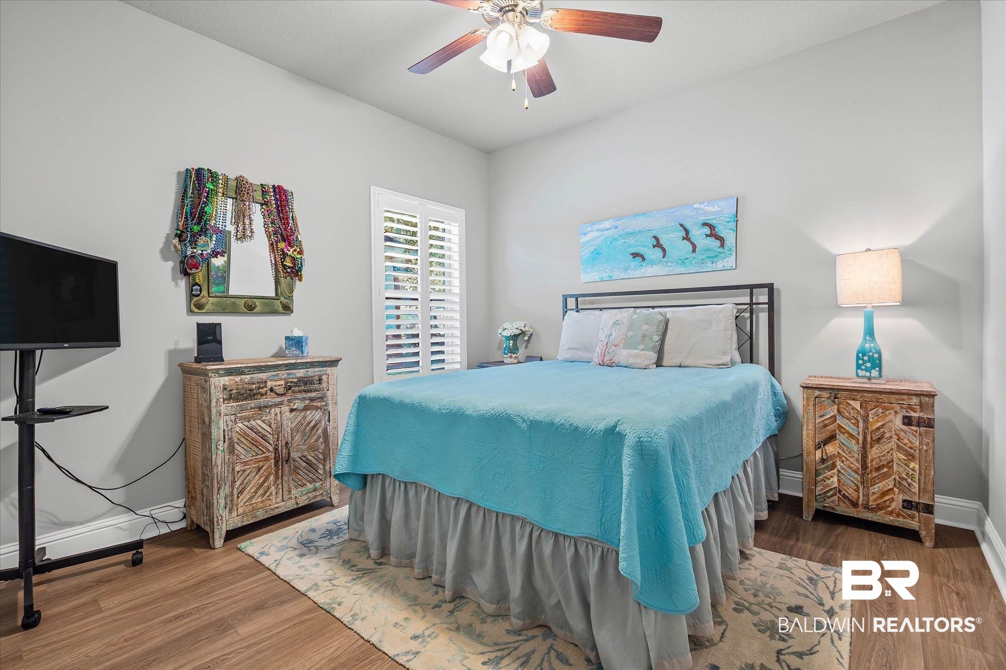 10677 Orkney Way Spanish Fort, AL 36527 - Photo 13 of 22 Bedroom featuring wood finished floors and a ceiling fan