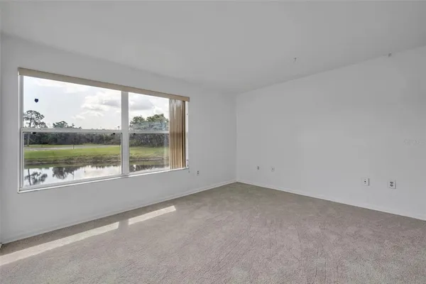 an empty room with a window