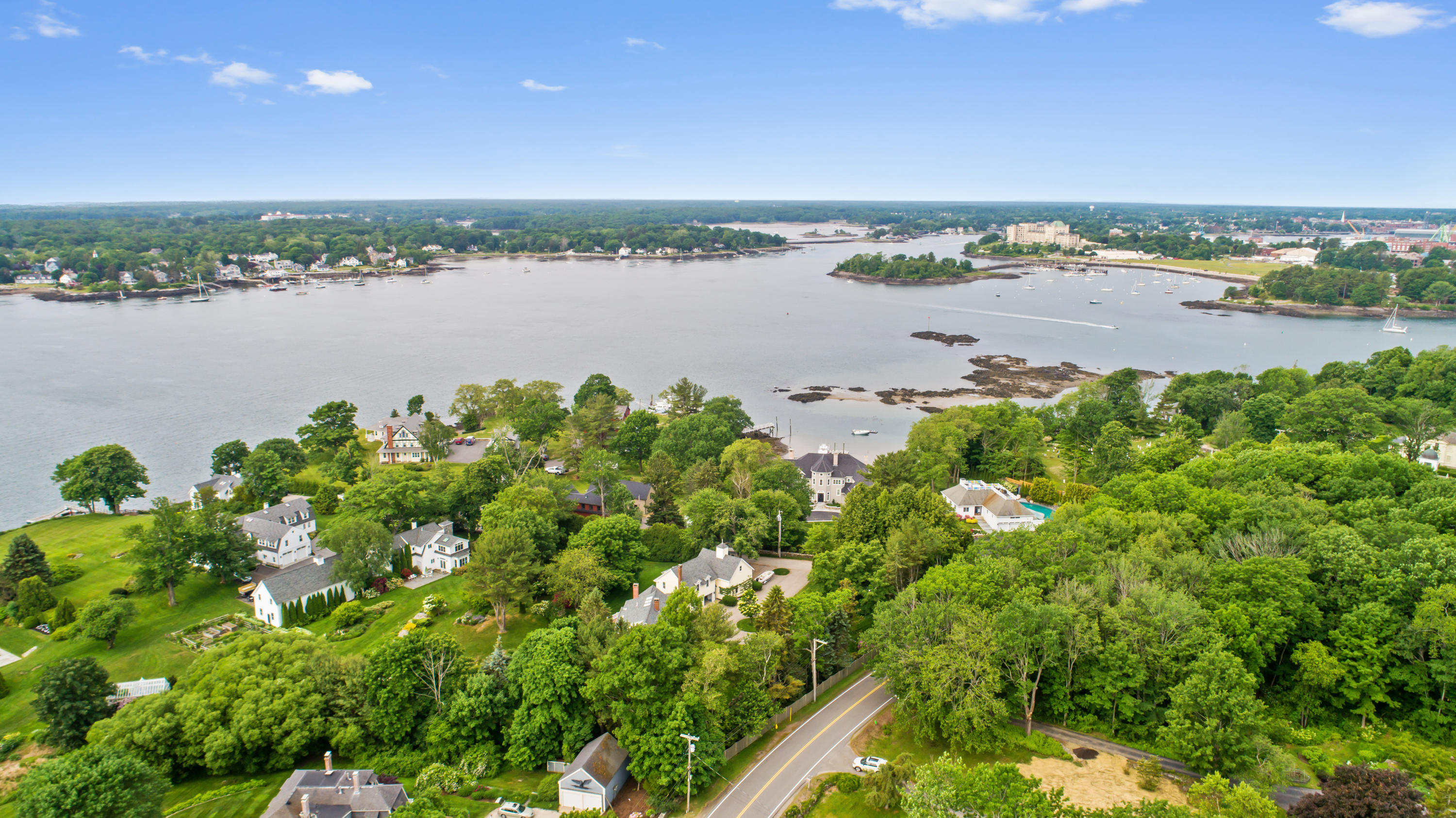 35 Pepperrell Road Kittery, ME 03905 - Photo 46 of 50 Aerial toward Portsmouth Navy Yard