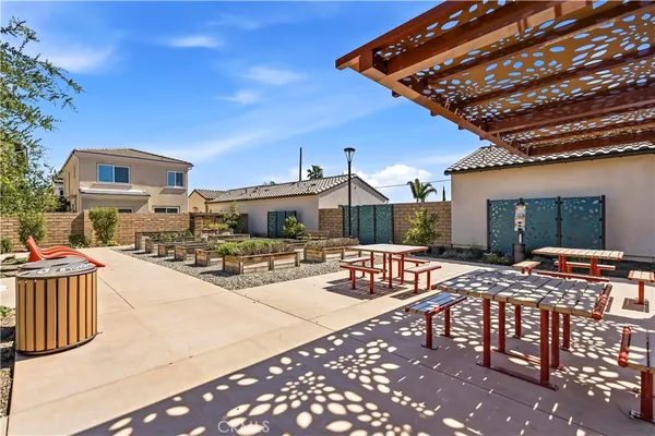 a outdoor view with a sitting space