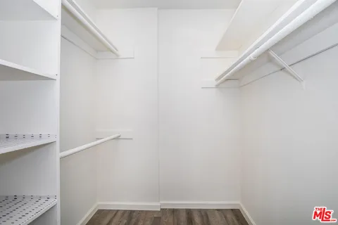 a view of small space with racks on the wall