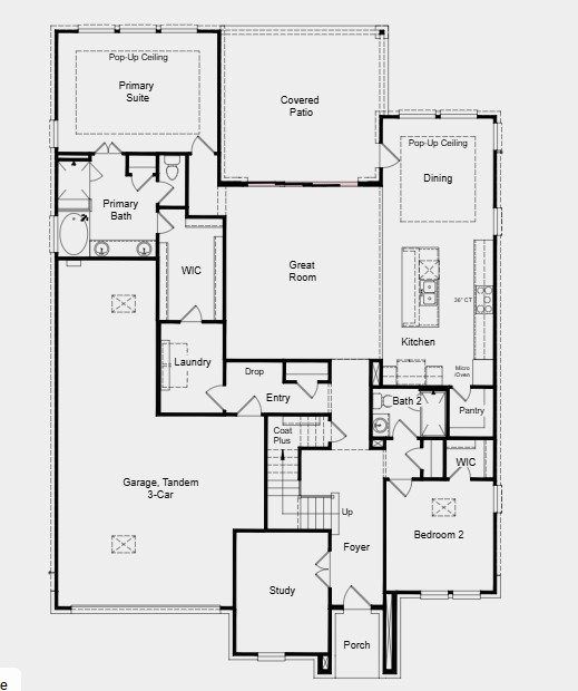 9113 The Ravine Way Austin, TX 78744 - Photo 2 of 15 Additional Highlights Include: Panel sliding door unit at great room, 8' interior doors, pre-plumb for future water softener at garage, pendant lights over kitchen island, and mudset shower at primary bath.
