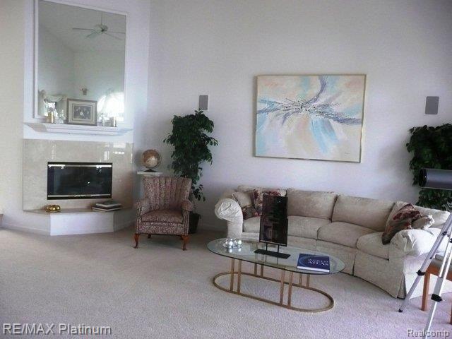 4115 Cordley Lake Road Pinckney, MI 48169 - Photo 4 of 23 Marble Fireplace