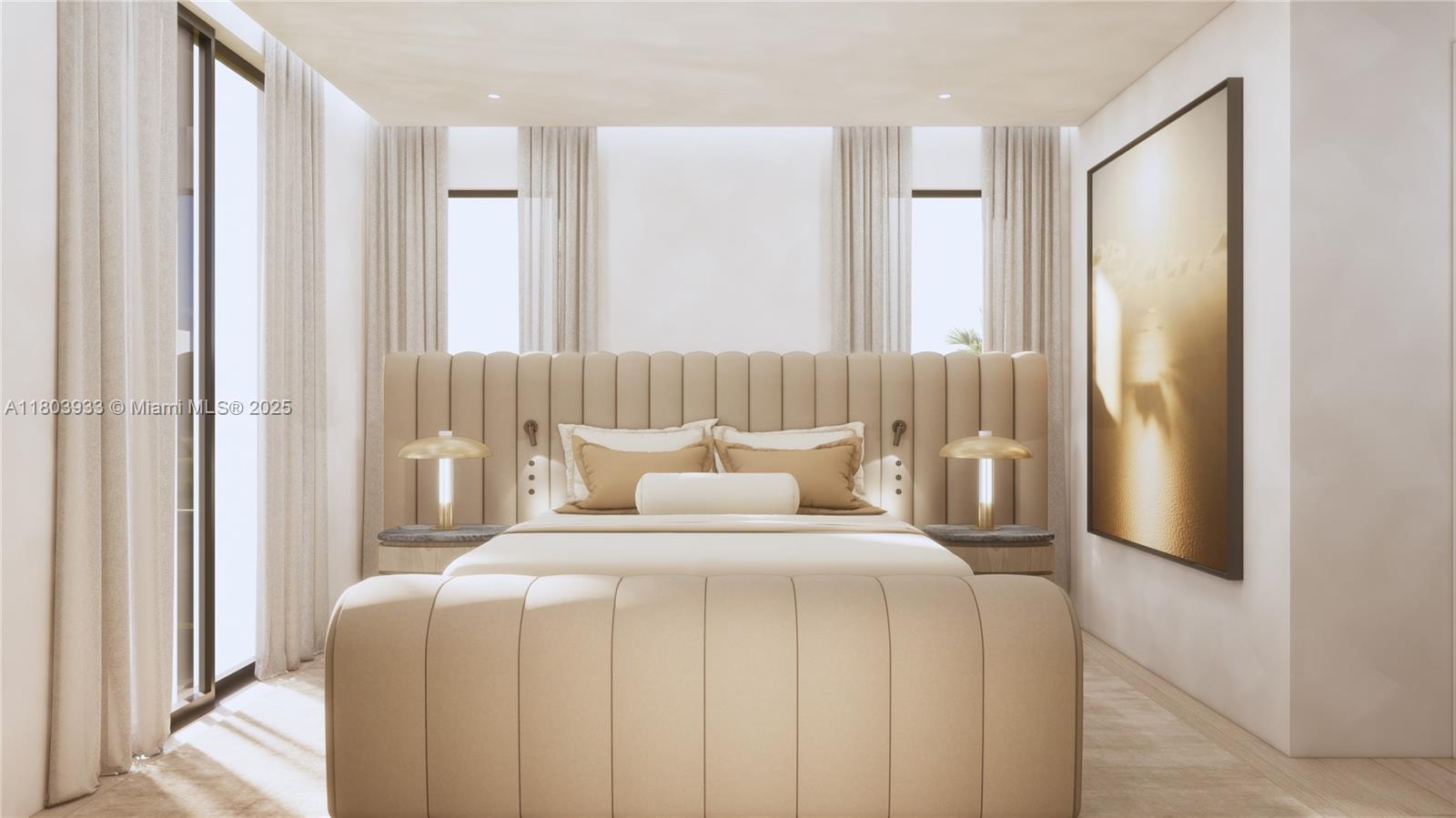 1265 Southwest 22nd Street, Unit TH2 Miami, FL 33145 - Photo 5 of 19 a bedroom with a bed and a mirror