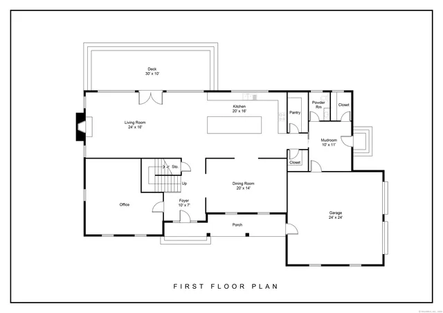 a picture of a room that has a rug and a wooden floor