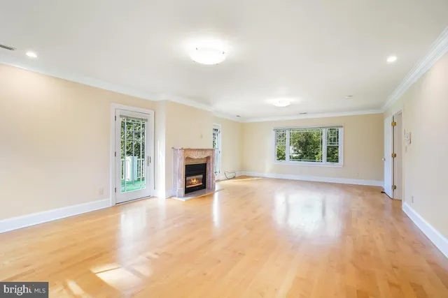 a view of a deck with a backyard