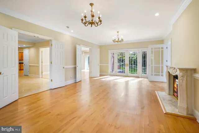 a view of a garden with an outdoor seating space