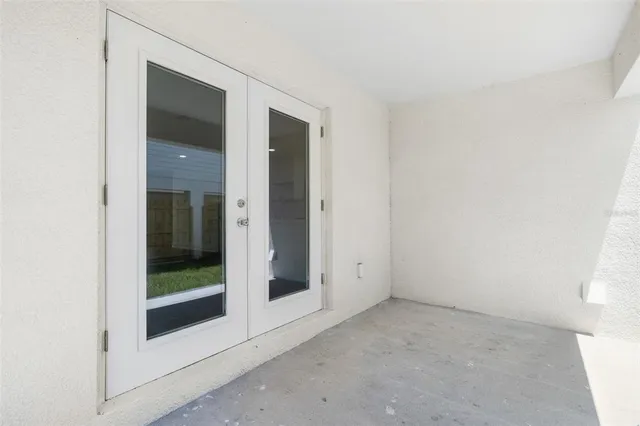 a view of an entryway of a house