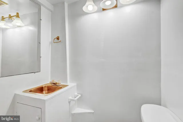 a bathroom with a sink and a toilet