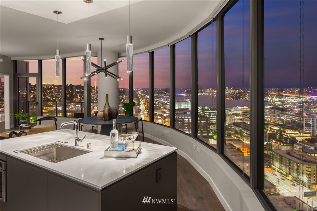 2510 6th Avenue, Unit 3502 Seattle, WA 98121 - Photo 3 of 38 a kitchen with a sink and large window