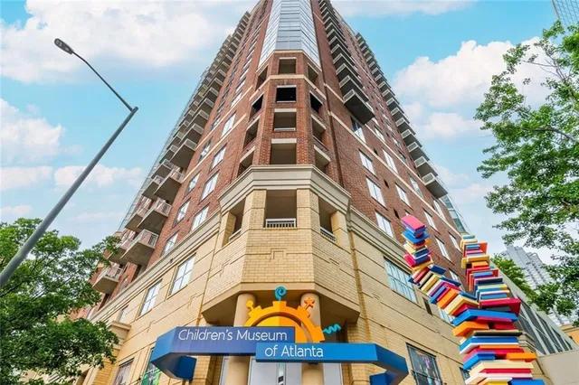 a front view of a building