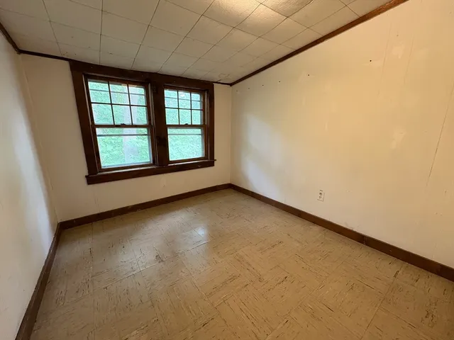 an empty room with a window