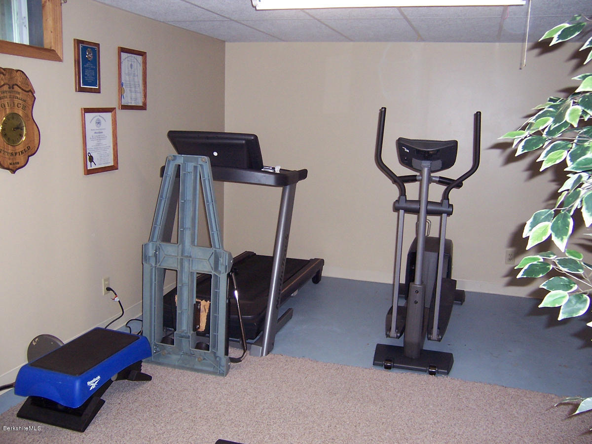 44 Stonehouse Road Washington, MA 01223 - Photo 54 of 56 a living room with furniture gym equipment and a potted plant