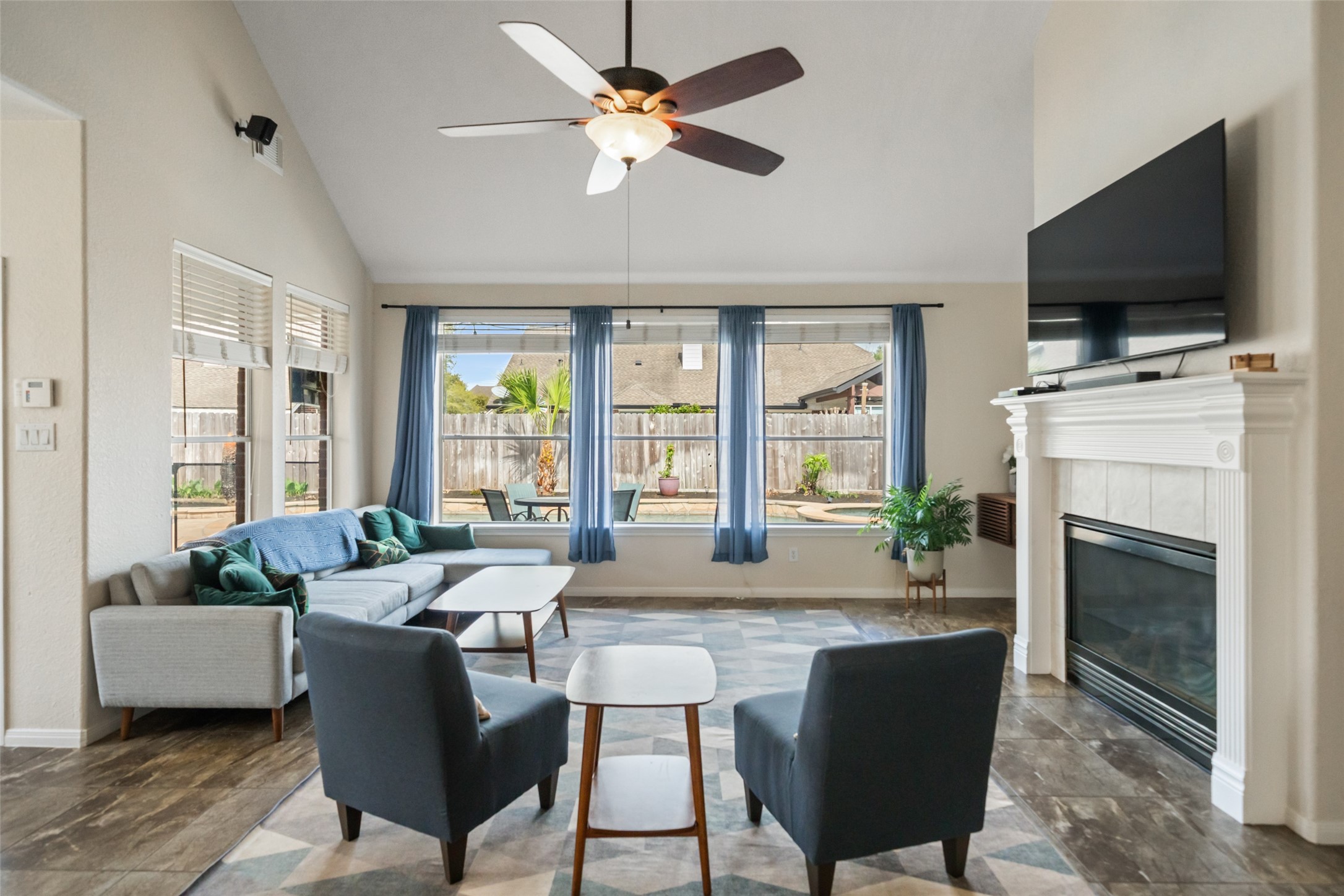 6010 Foxland Court Spring, TX 77379 - Photo 12 of 43 It also features high ceilings with a modern ceiling fan.