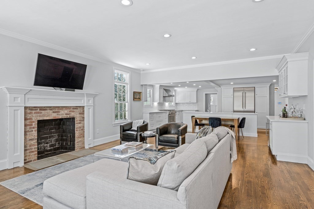71 Fuller Brook Road Wellesley, MA 02482 - Photo 14 of 24 a living room with furniture fireplace and flat screen tv
