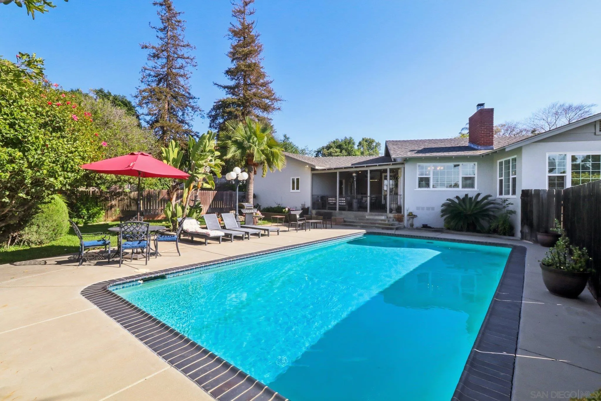 10420 Loma Rancho Drive Spring Valley, CA 91978 - Photo 24 of 41 a view of a house with swimming pool and sitting area