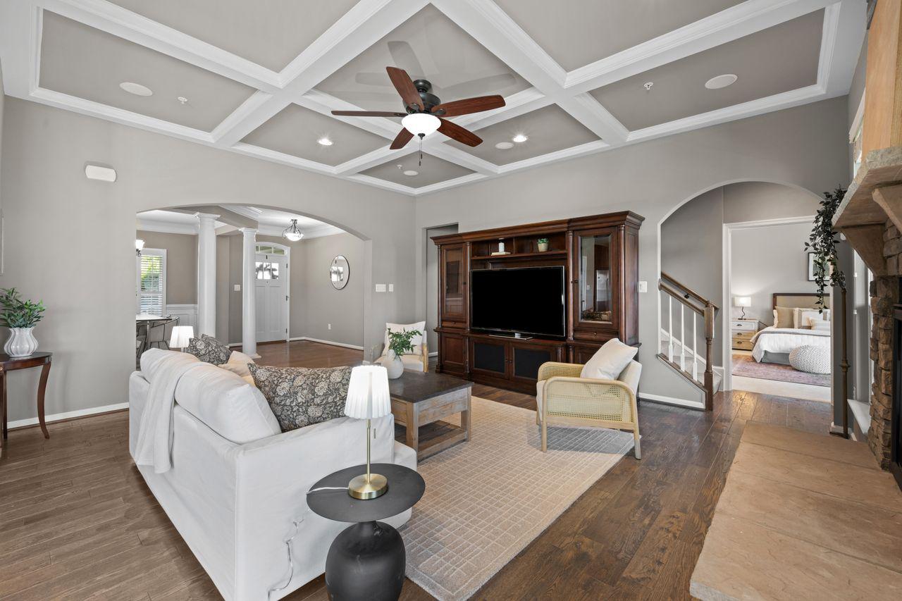 3026 Sunny Ridge Drive Odenton, MD 21113 - Photo 8 of 49 Spacious living area with coffered ceiling