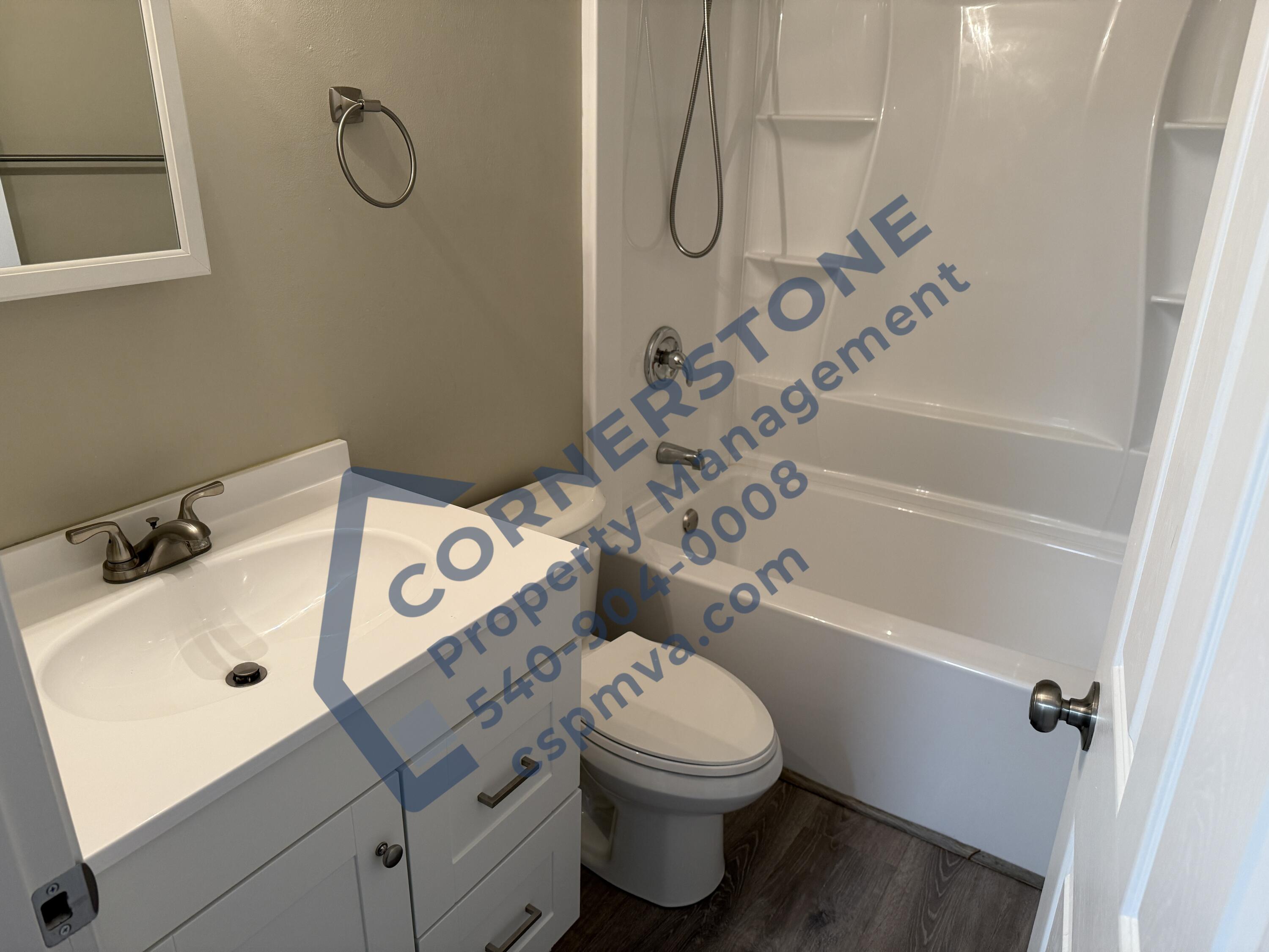 1609 19th Street Northeast, Unit 3 Roanoke, VA 24012 - Photo 9 of 12 a bathroom with a sink a toilet and a shower