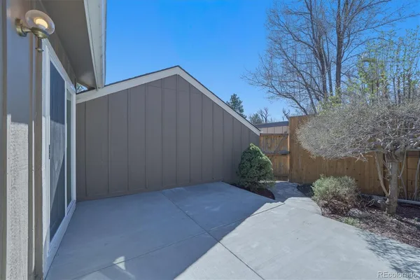 a backyard of a house