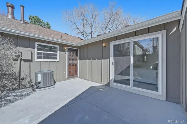 a backyard of a house