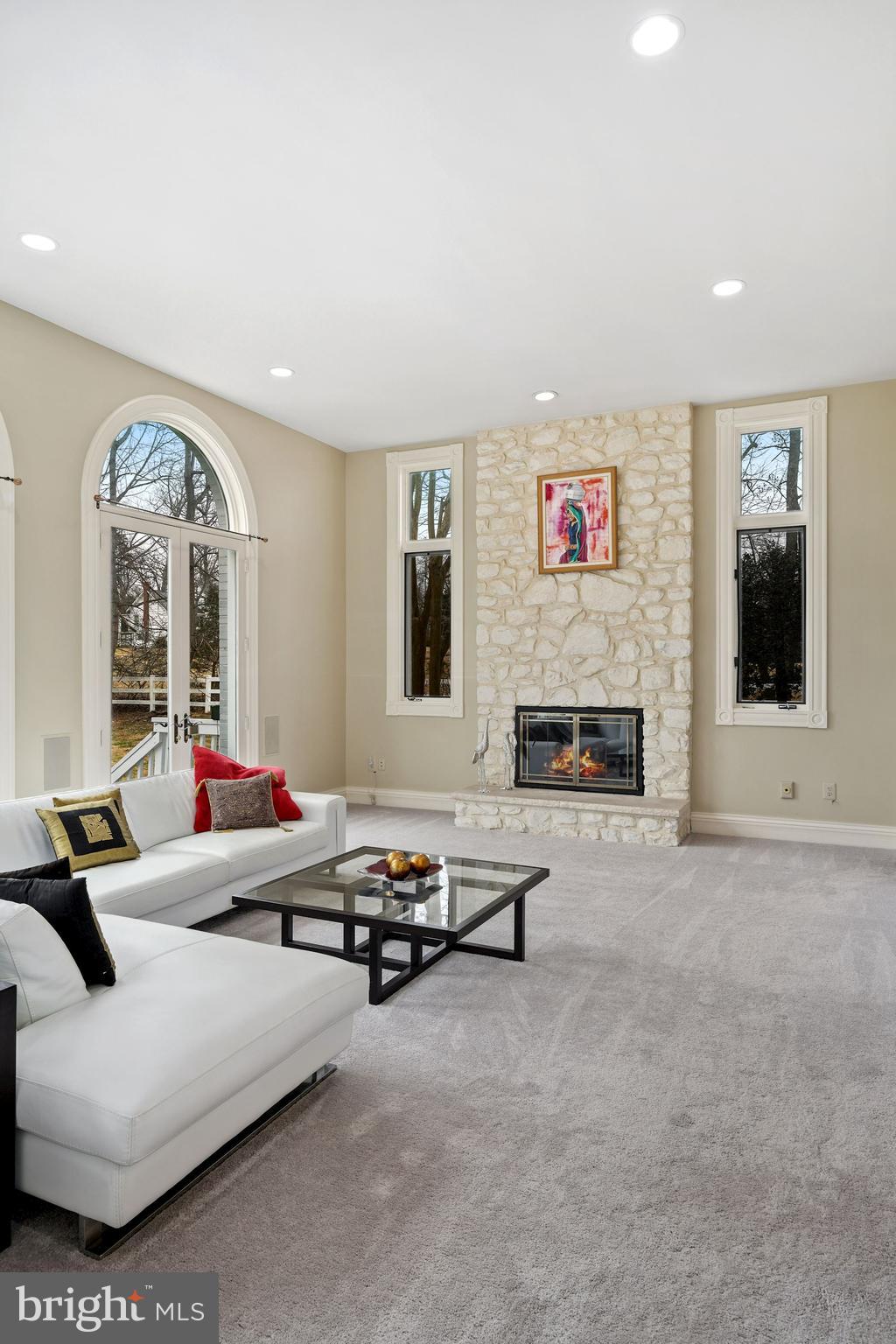 11505 Glen Road Potomac, MD 20854 - Photo 22 of 66 Floor-to-ceiling stone fireplace