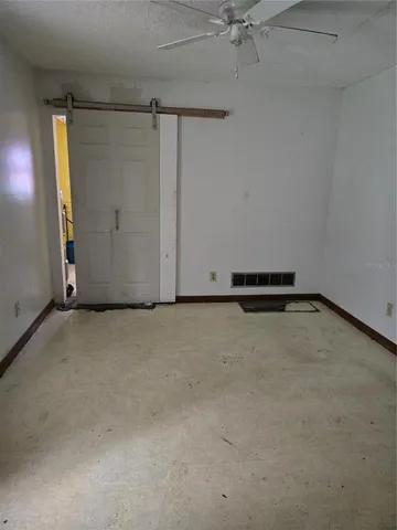 a view of a room with an empty space