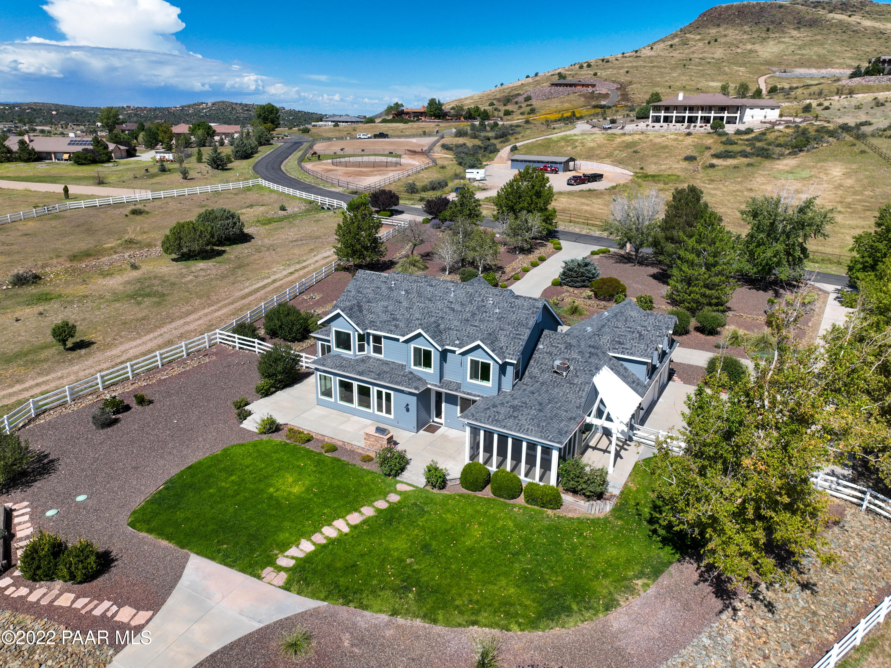 3875 Friendly Meadow Road Prescott, AZ 86305 - Photo 5 of 68 Aerial Back View