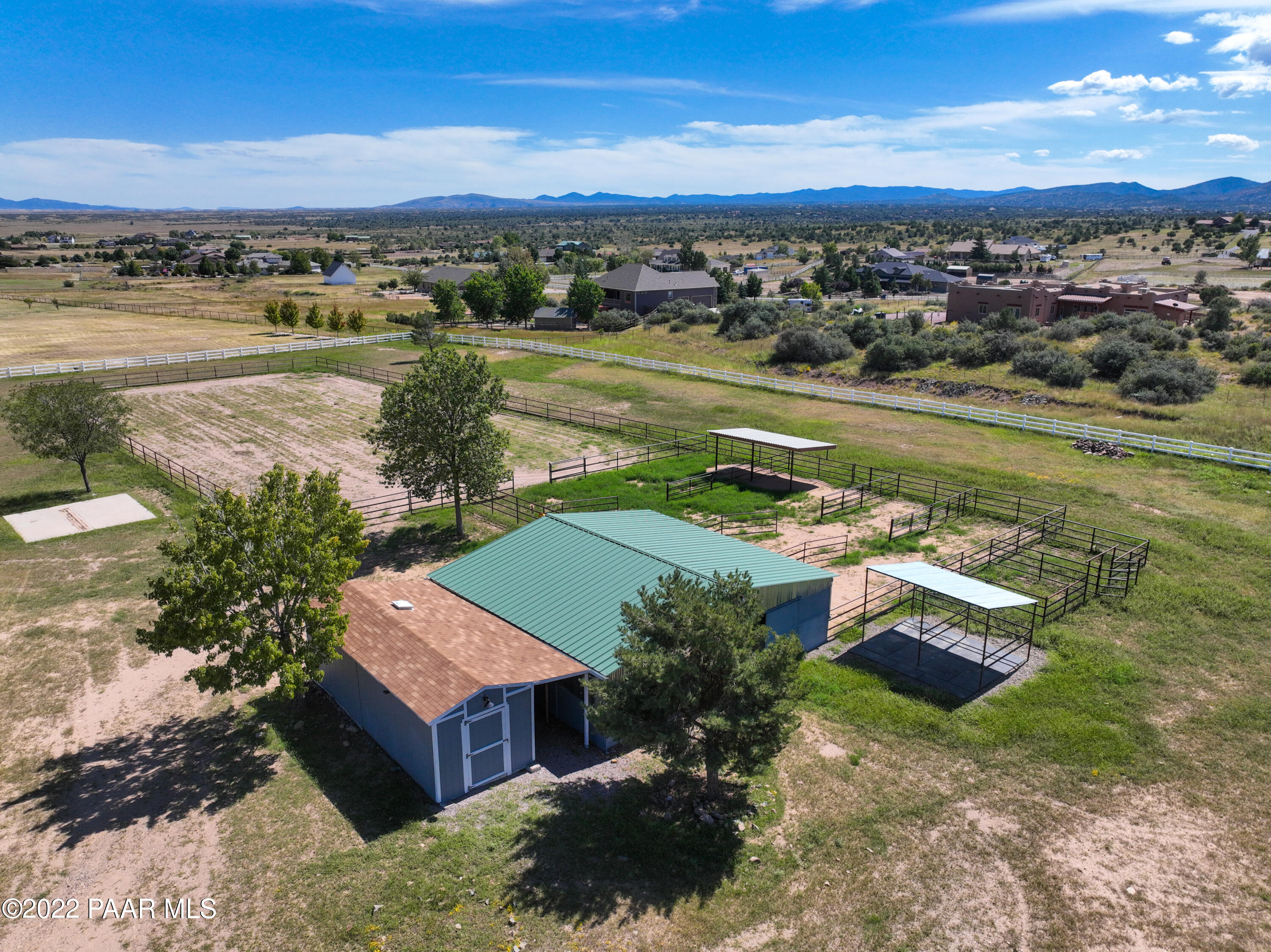 3875 Friendly Meadow Road Prescott, AZ 86305 - Photo 53 of 68 Aerial Barn and Arena