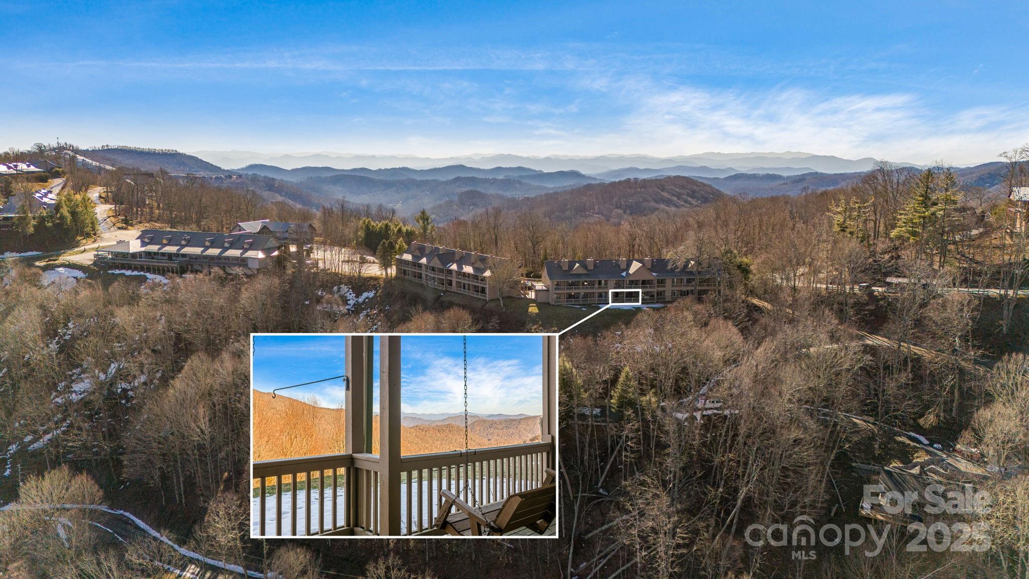 2521 Wolf Laurel Road, Unit 104 Mars Hill, NC 28754 - Photo 31 of 47 a view of a lake from a balcony