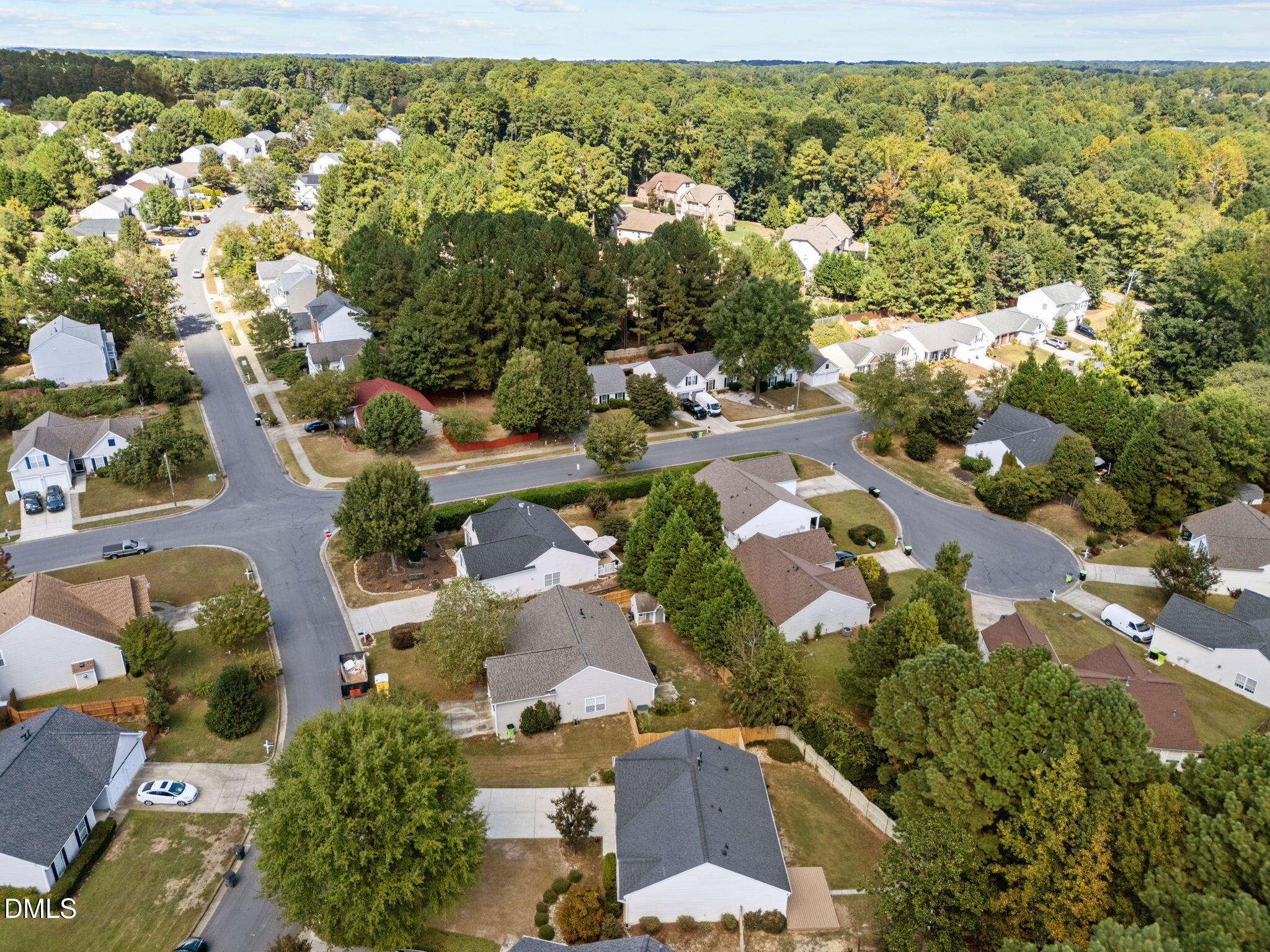 104 Saddle River Road Apex, NC 27502 - Photo 39 of 42 an aerial view of residential houses with outdoor space