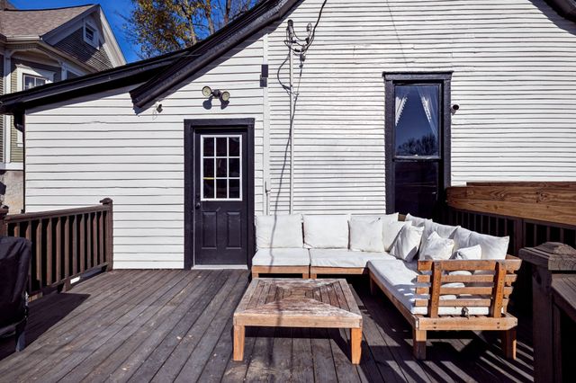a view of house with a patio
