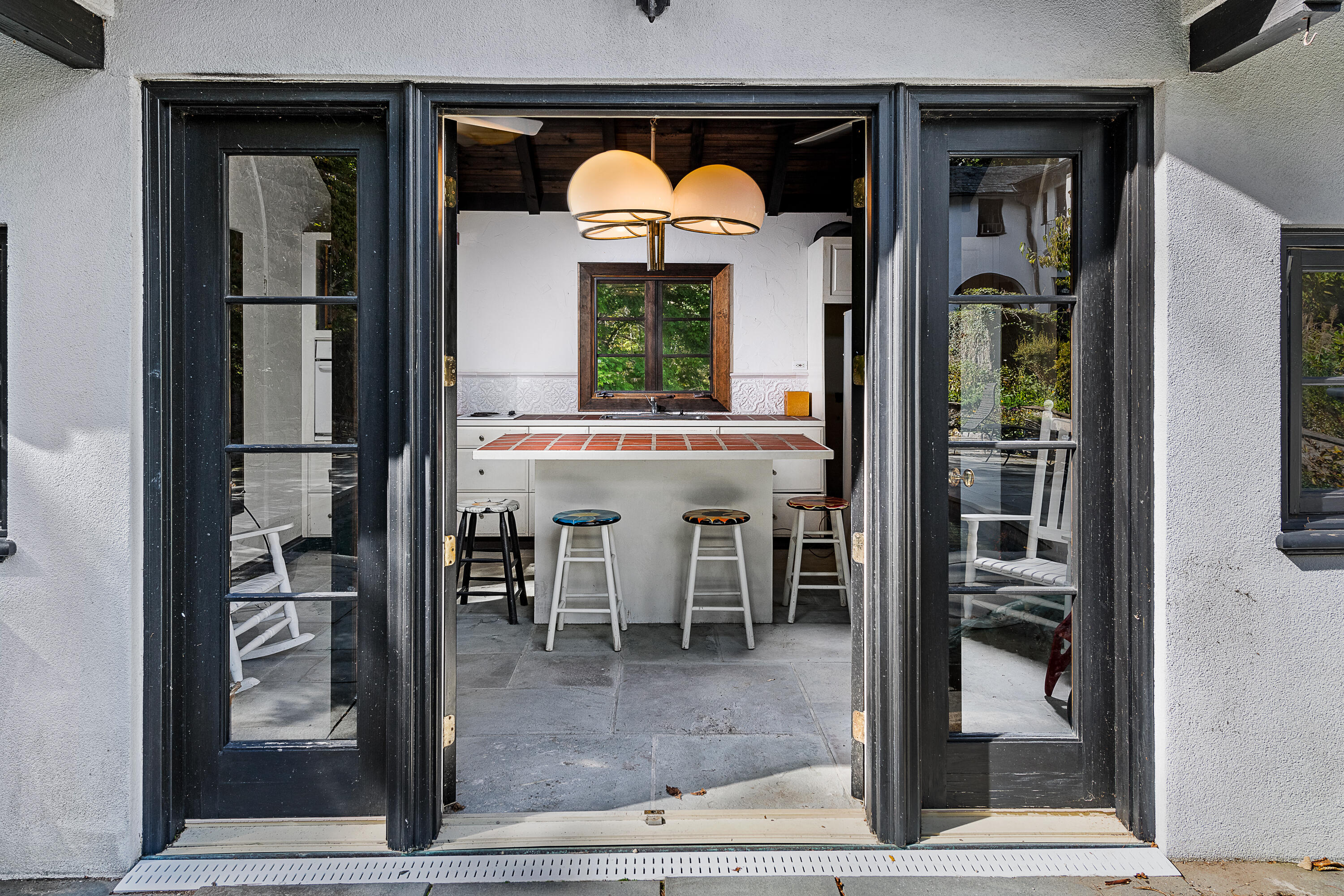 684 Westover Road Stamford, CT 06902 - Photo 19 of 25 a view of living room and hallway with wooden floor