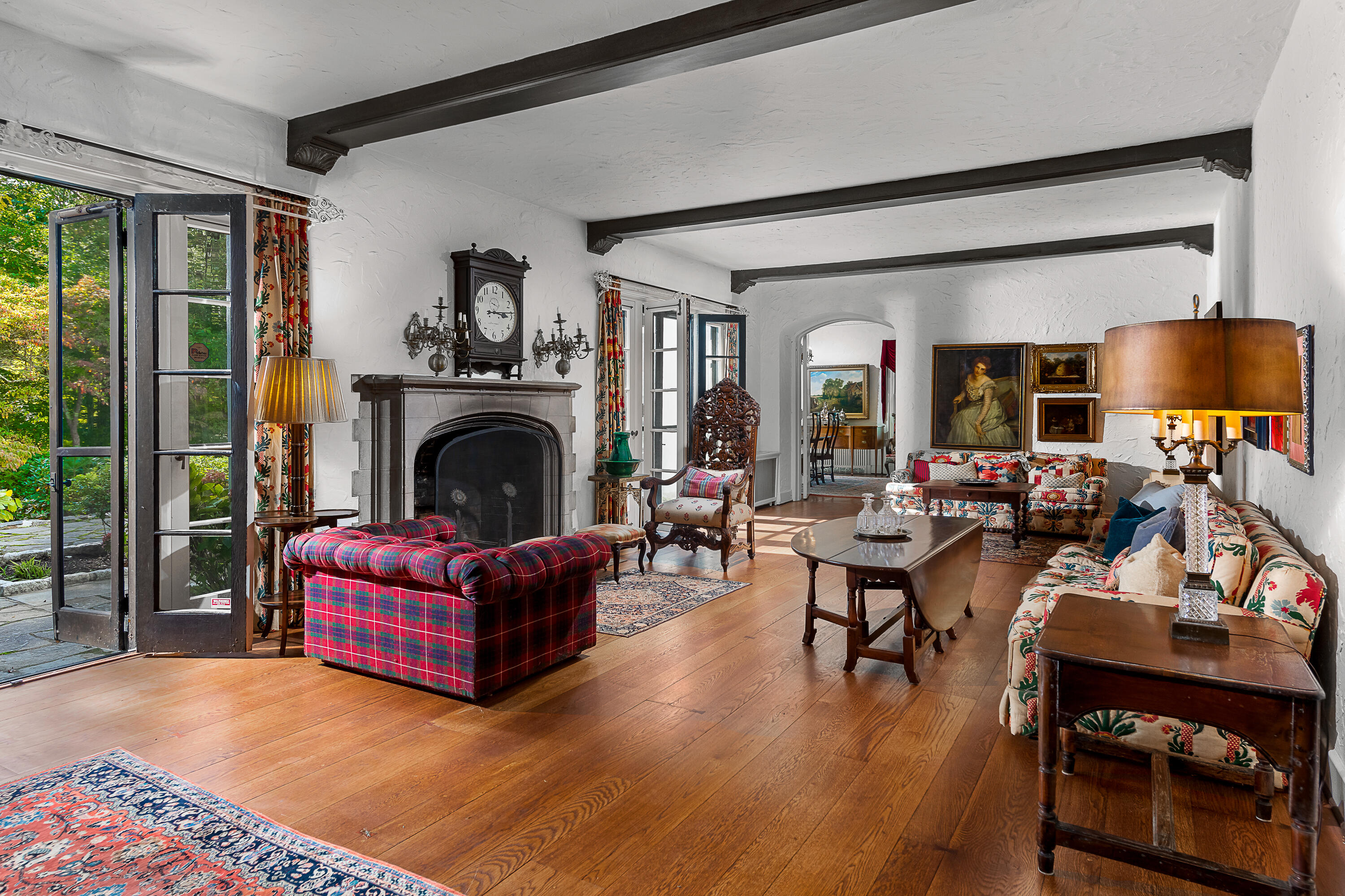 684 Westover Road Stamford, CT 06902 - Photo 5 of 25 a living room with furniture and a fireplace