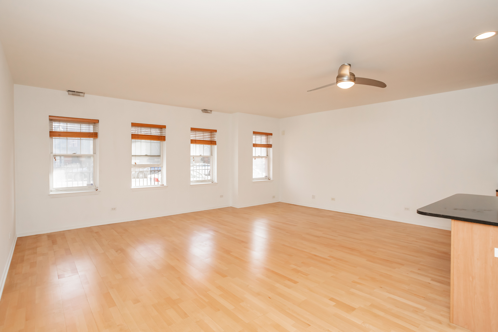 1418 South Halsted Street, Unit 1A Chicago, IL 60607 - Photo 7 of 19 wooden floor in an empty room with a window