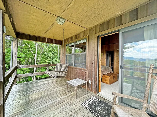 a house view with a seating space