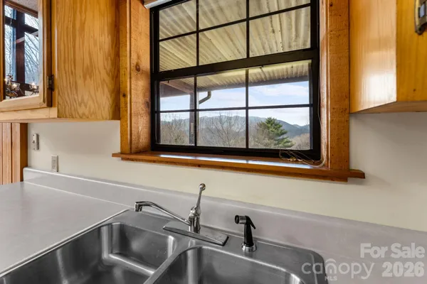 an empty room with sliding door