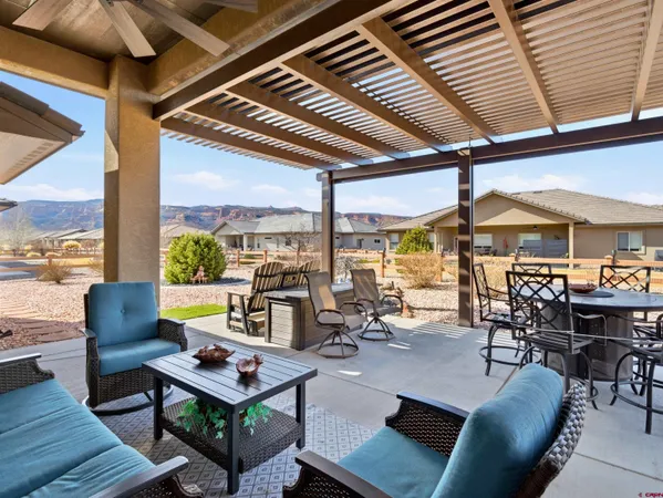 a outdoor space with furniture