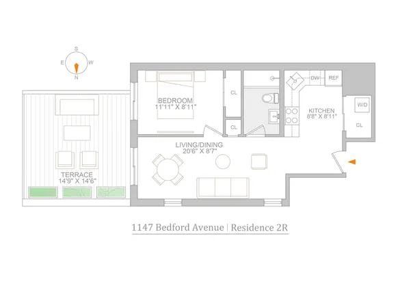 a picture of a bench in a white building