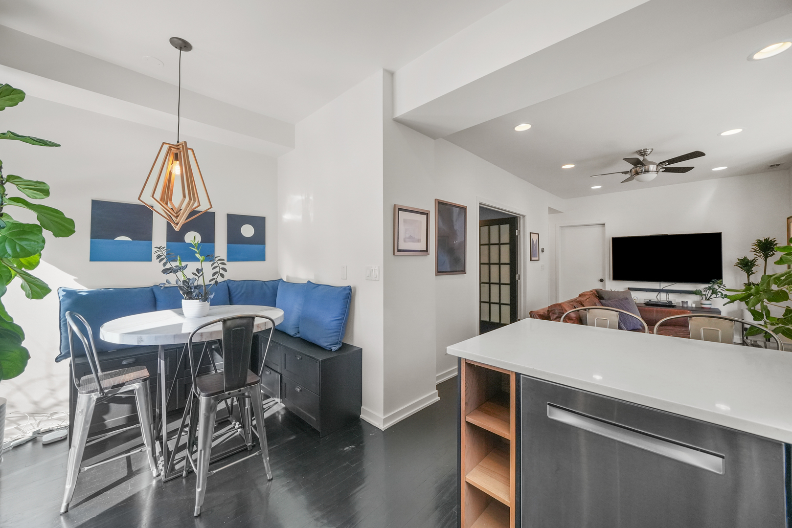 1735 West Division Street, Unit 204 Chicago, IL 60622 - Photo 6 of 26 a view of a dining room with furniture window and wooden floor