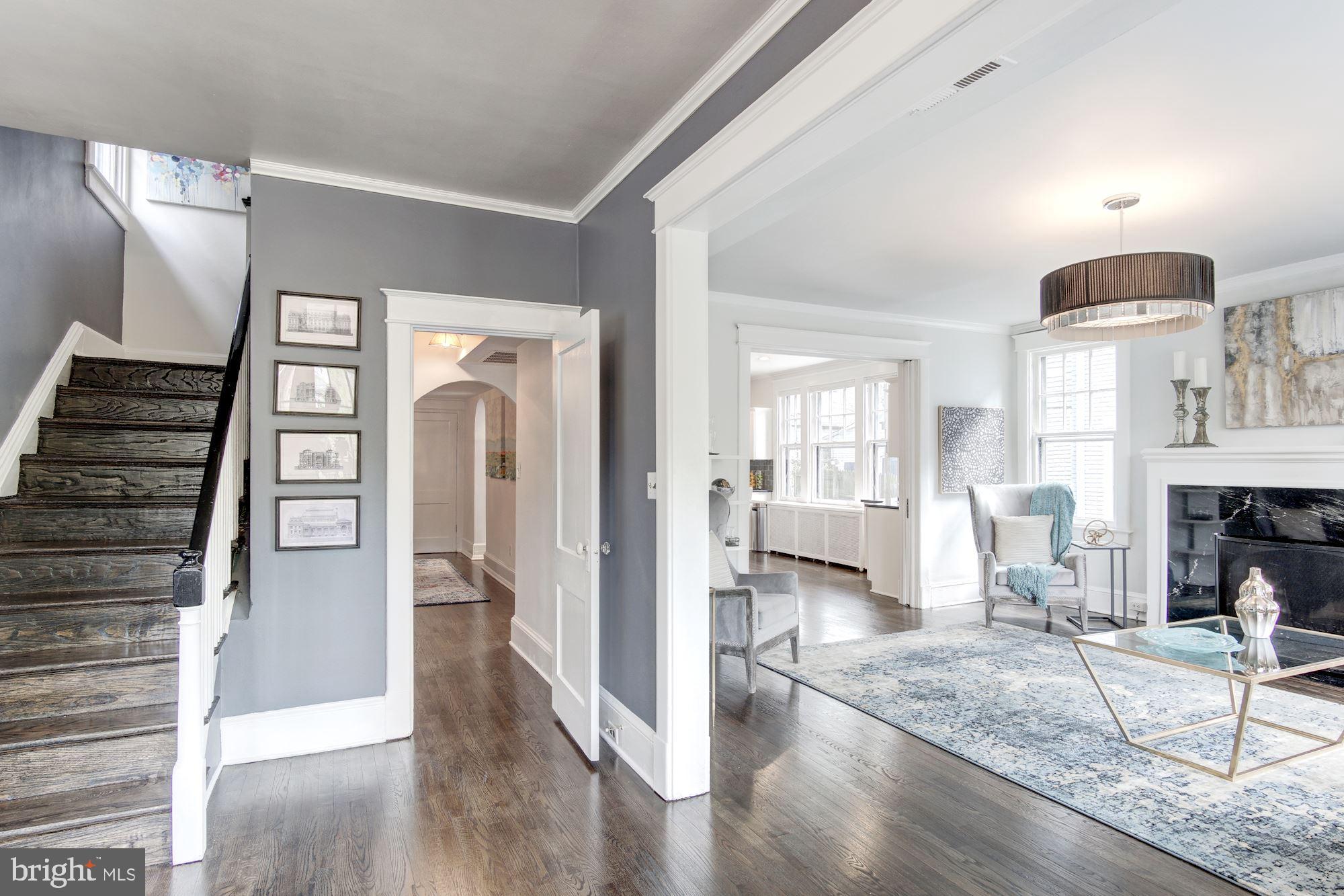 3309 Woodley Road Northwest Washington, DC 20008 - Photo 4 of 59 Large entry foyer w/view to LR