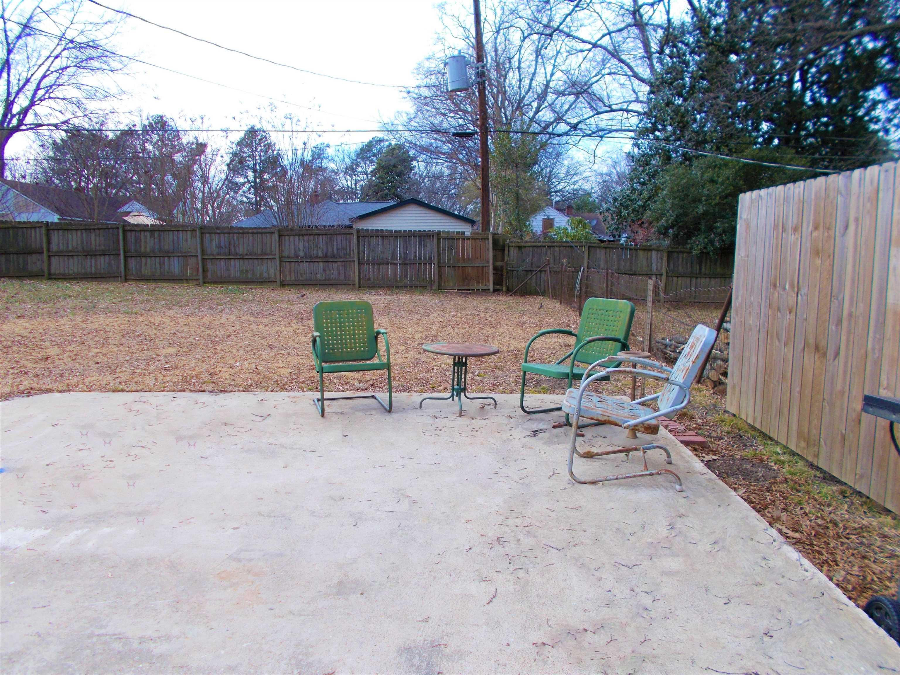 1061 Wingfield Road Memphis, TN 38122 - Photo 23 of 25 a view of backyard with seating space and wooden fence