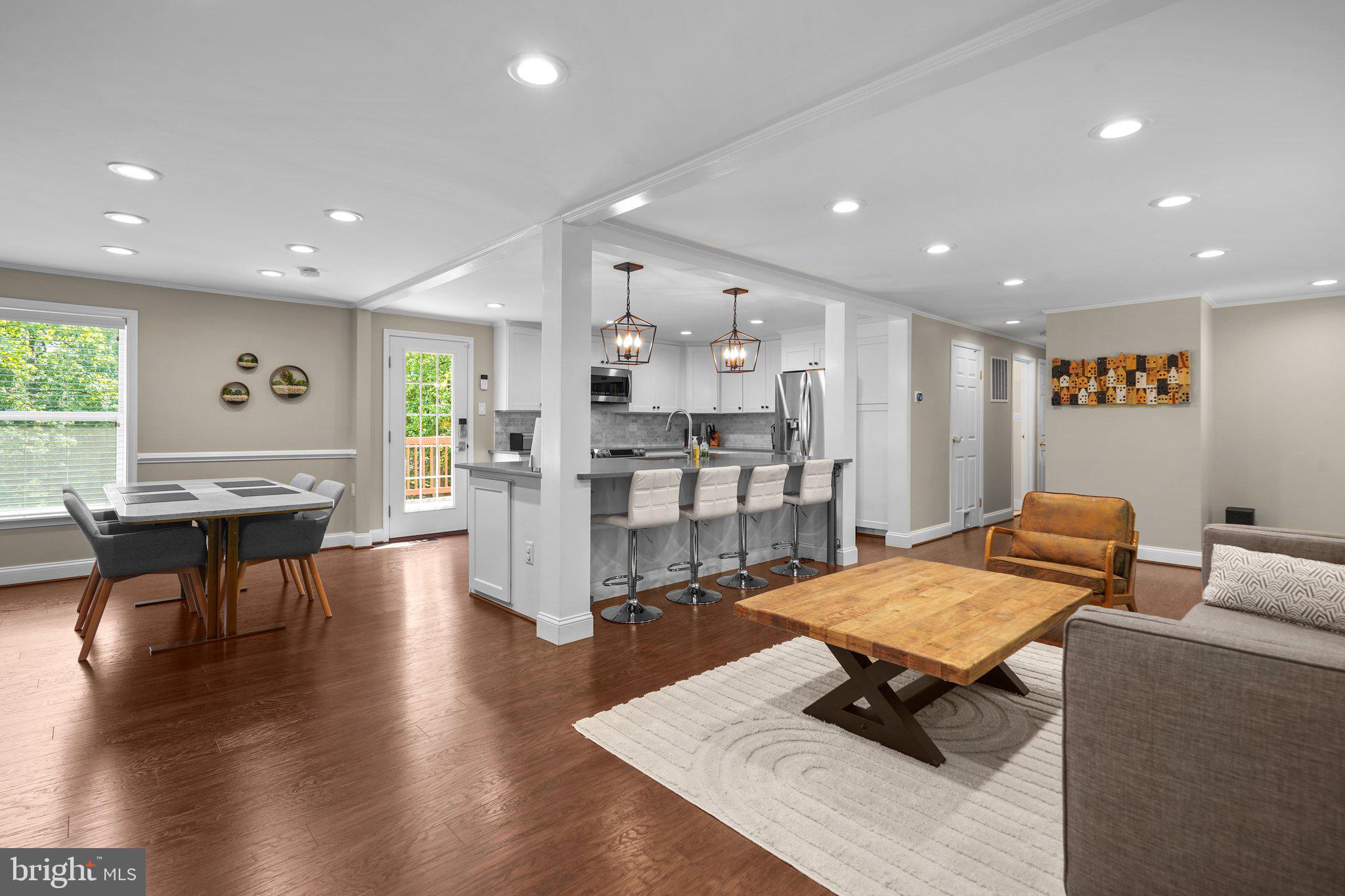 Open concept living/dining/kitchen