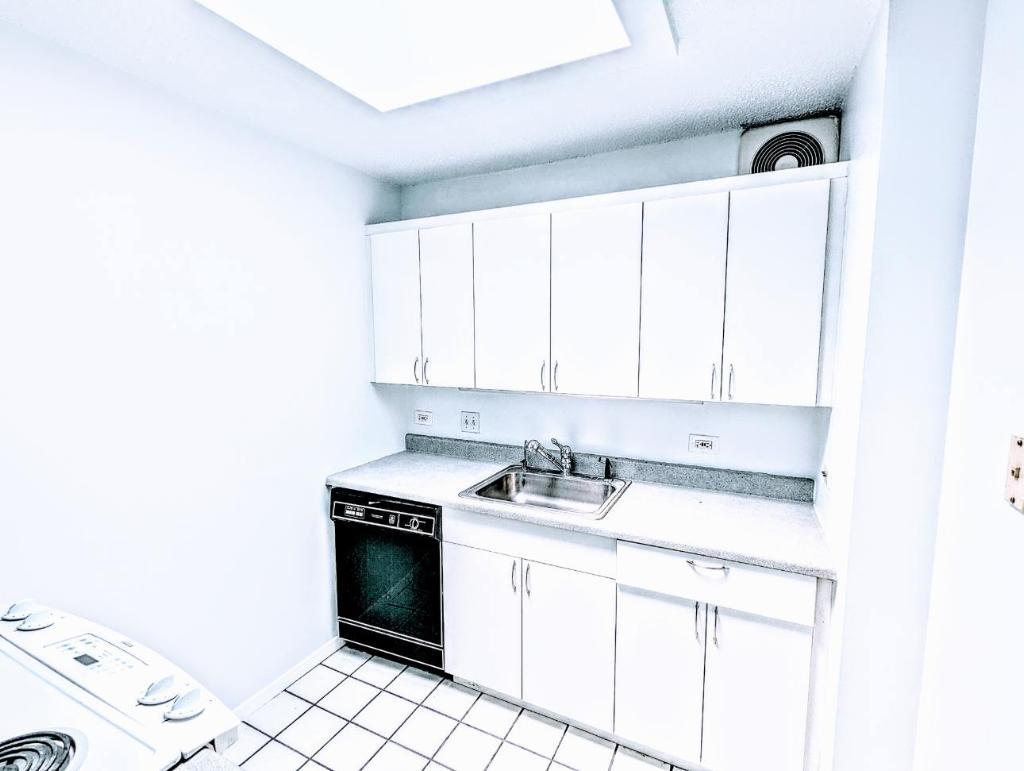 2555 Gross Point Road, Unit 407 Evanston, IL 60201 - Photo 5 of 10 a kitchen with a sink cabinets and appliances