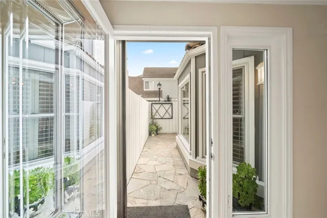 a view of a porch of the house