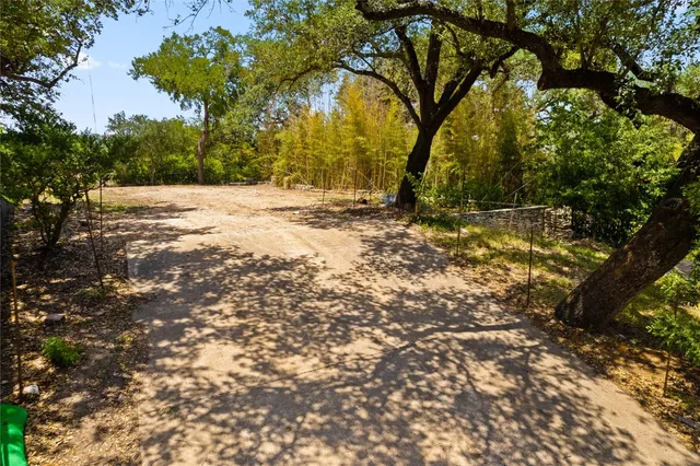 a view of yard covered with snow
