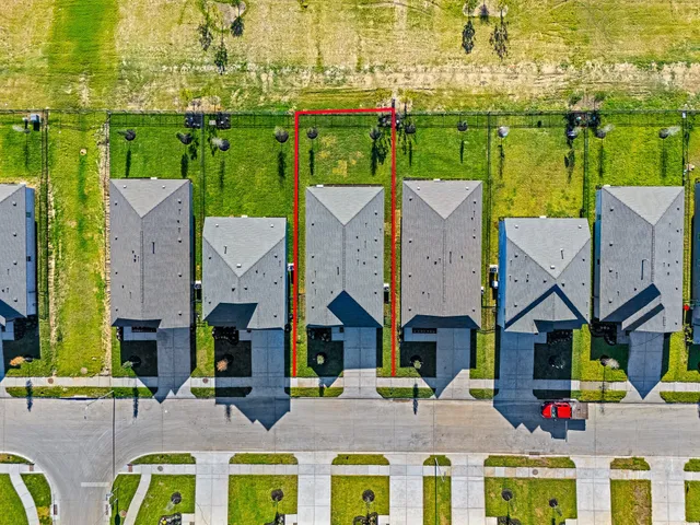 an aerial view of multiple house