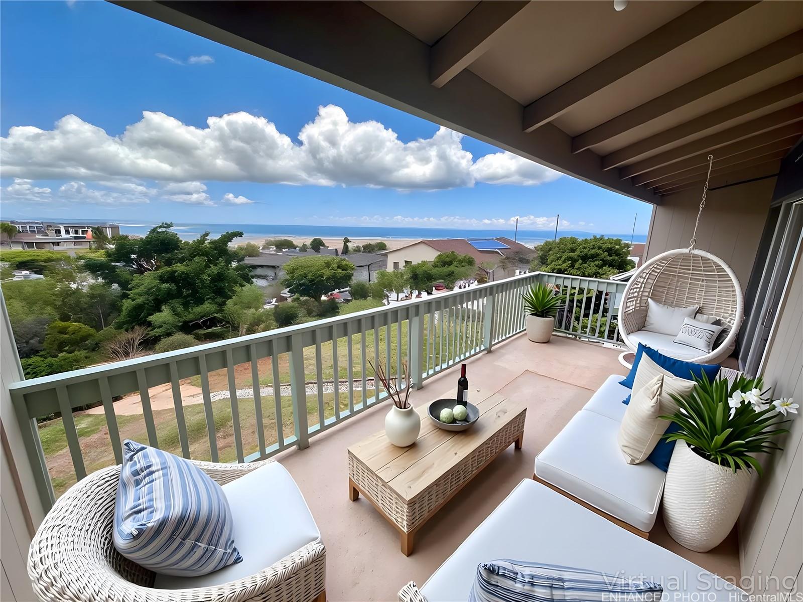 92-993 Makakilo Drive, Unit 45 Kapolei, HI 96707 - Photo 1 of 15 a view of a balcony with furniture