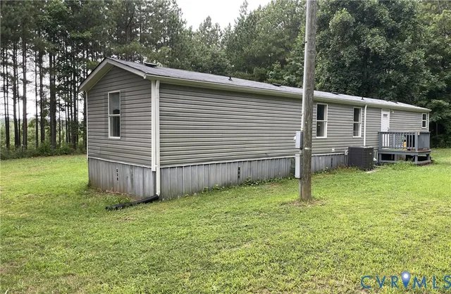 a view of a backyard with a garden