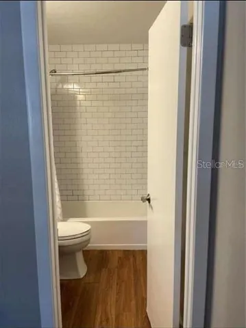 a view of a house with white door